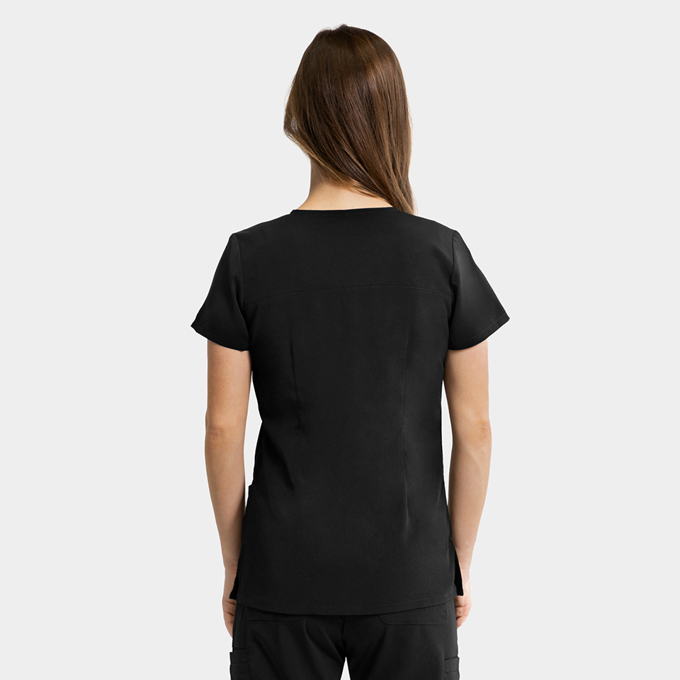 Women's Mock-Wrap Top w/ Zipper Pocket - Image 2