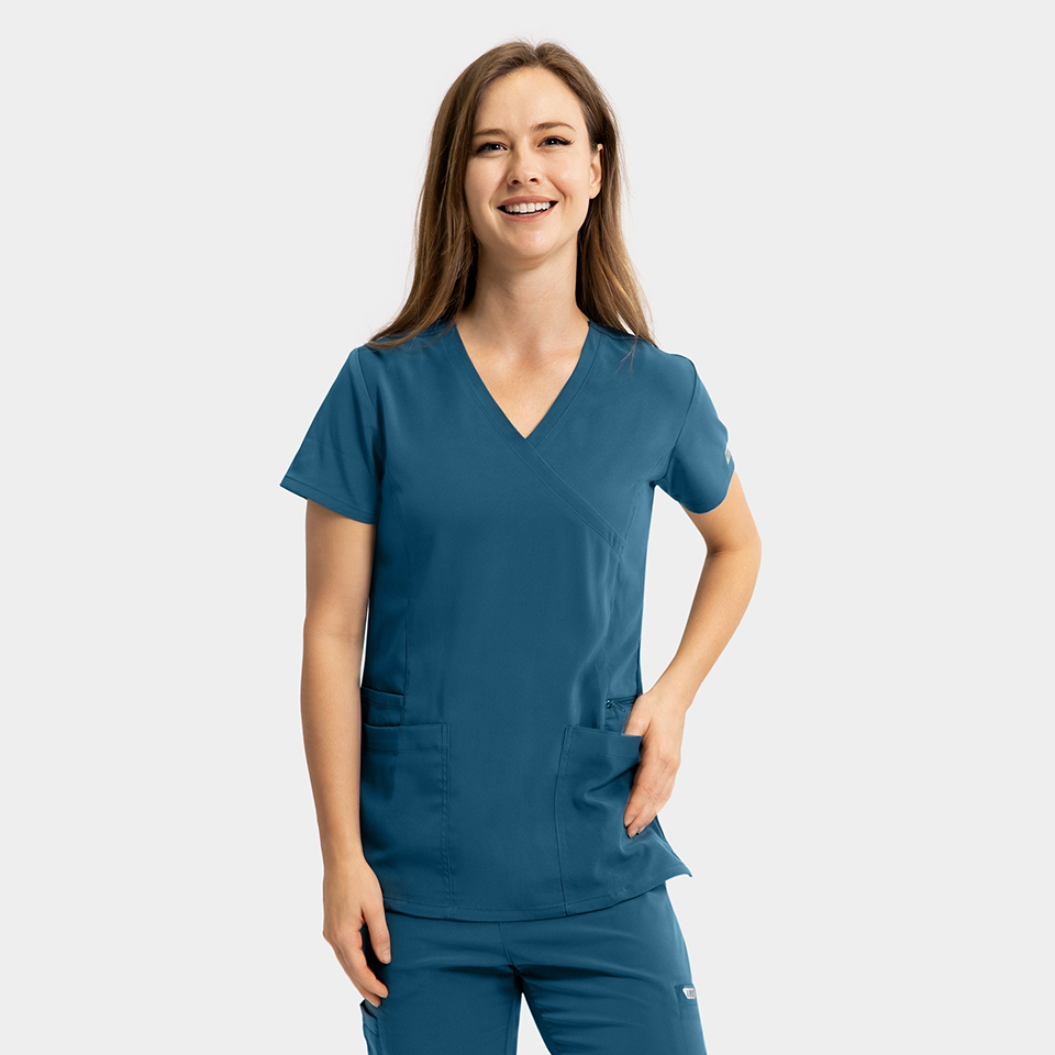 Women's Mock-Wrap Top w/ Zipper Pocket - Image 13