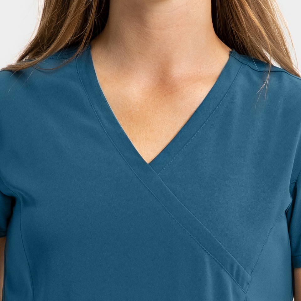 Women's Mock-Wrap Top w/ Zipper Pocket - Image 15