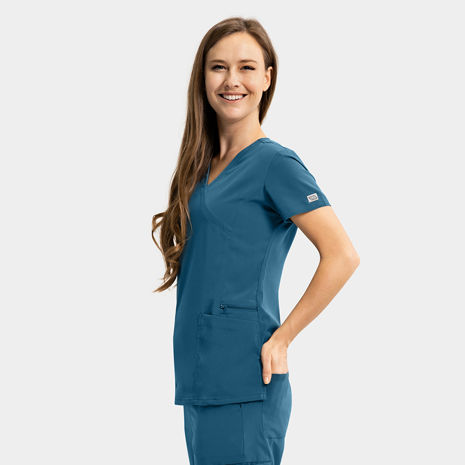 Women's Mock-Wrap Top w/ Zipper Pocket - Image 17