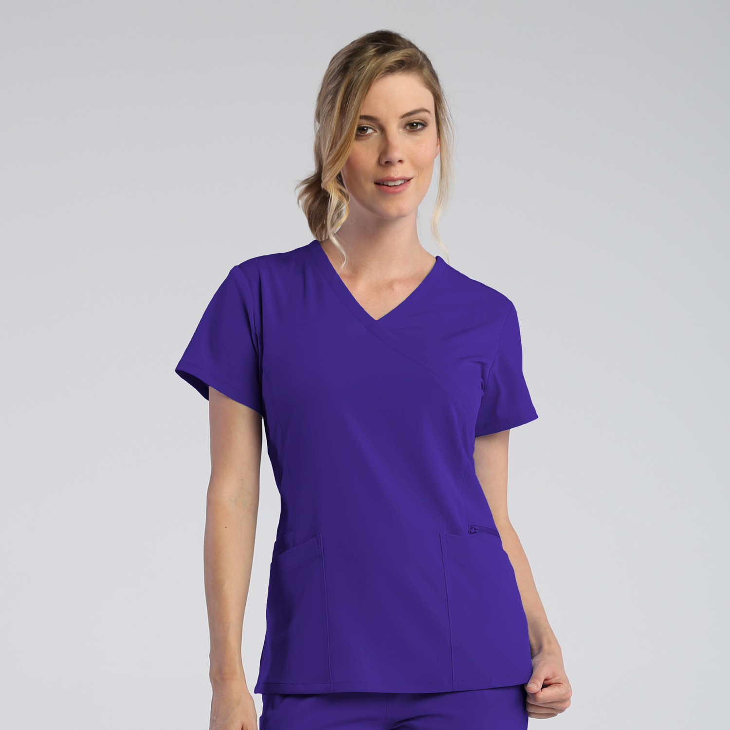 Women's Mock-Wrap Top w/ Zipper Pocket - Image 19