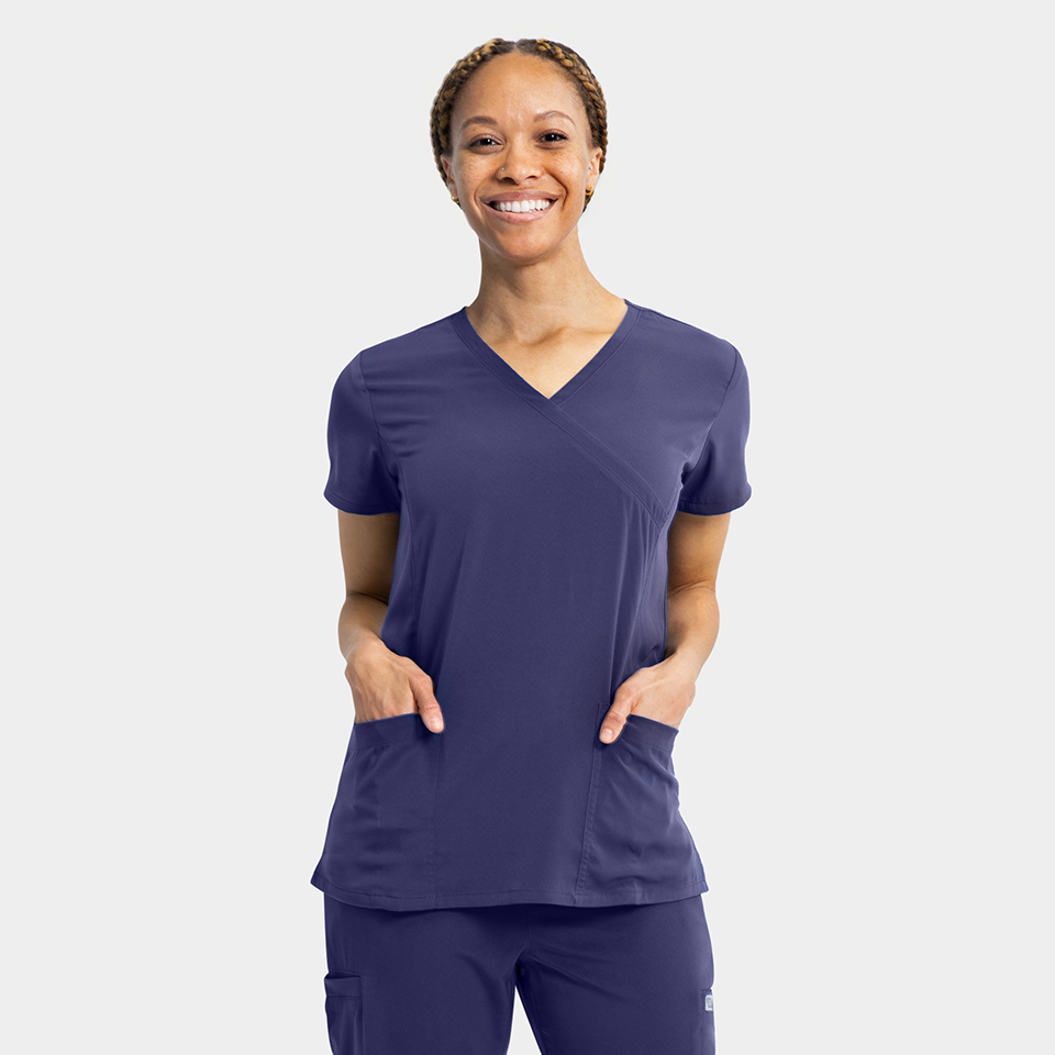 Women's Mock-Wrap Top w/ Zipper Pocket - Image 27