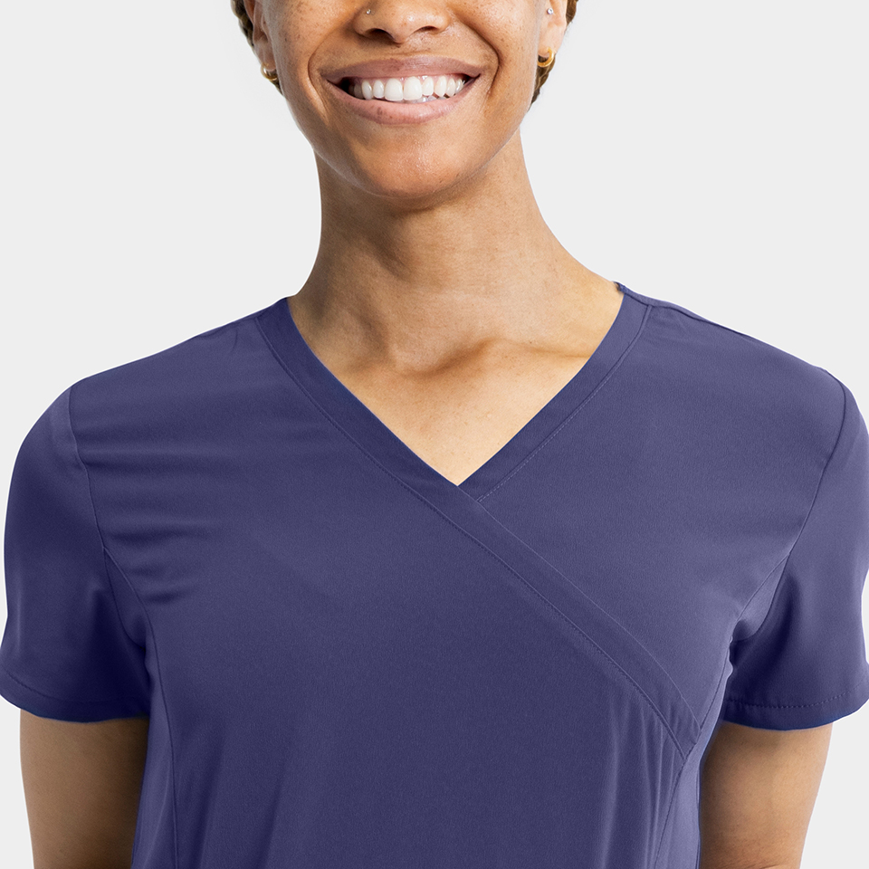 Women's Mock-Wrap Top w/ Zipper Pocket - Image 29