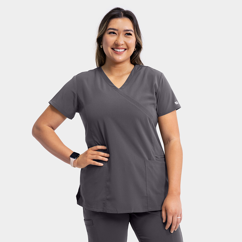 Women's Mock-Wrap Top w/ Zipper Pocket - Image 33