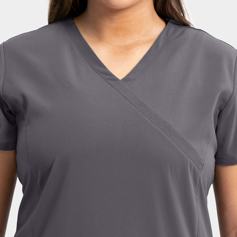 Women's Mock-Wrap Top w/ Zipper Pocket - Image 35