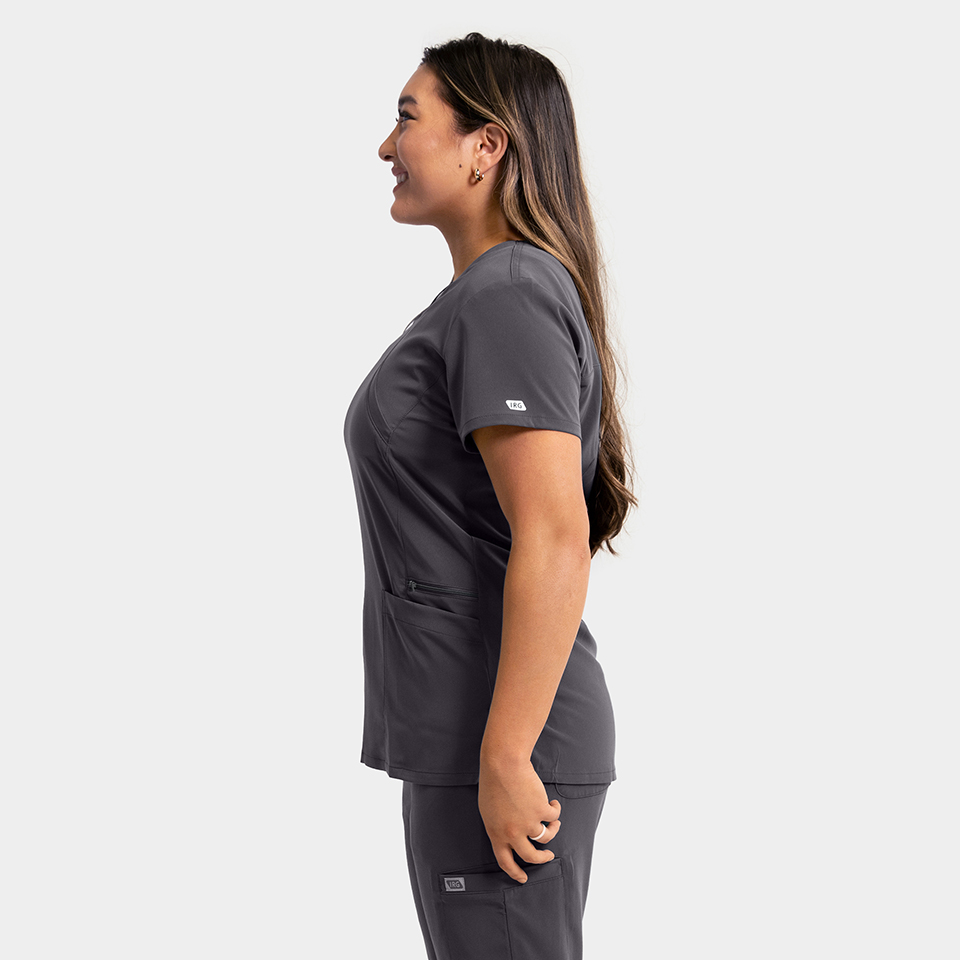 Women's Mock-Wrap Top w/ Zipper Pocket - Image 37