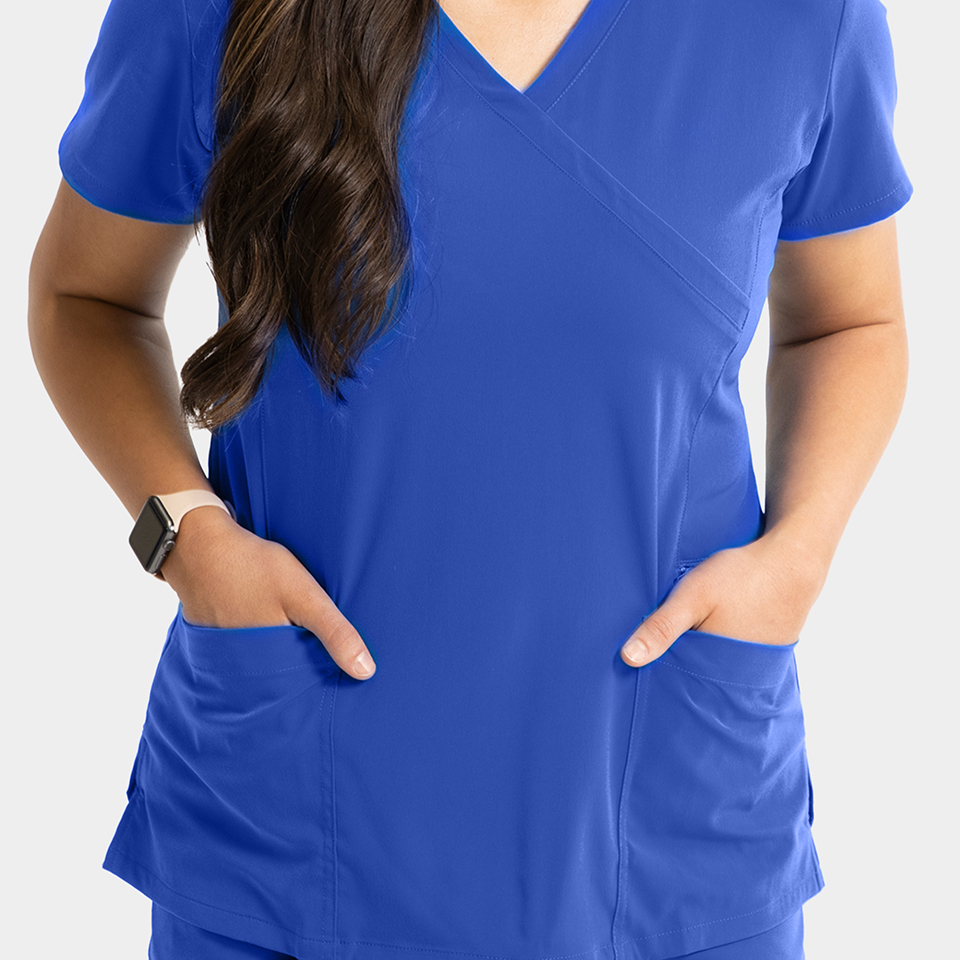 Women's Mock-Wrap Top w/ Zipper Pocket - Image 43