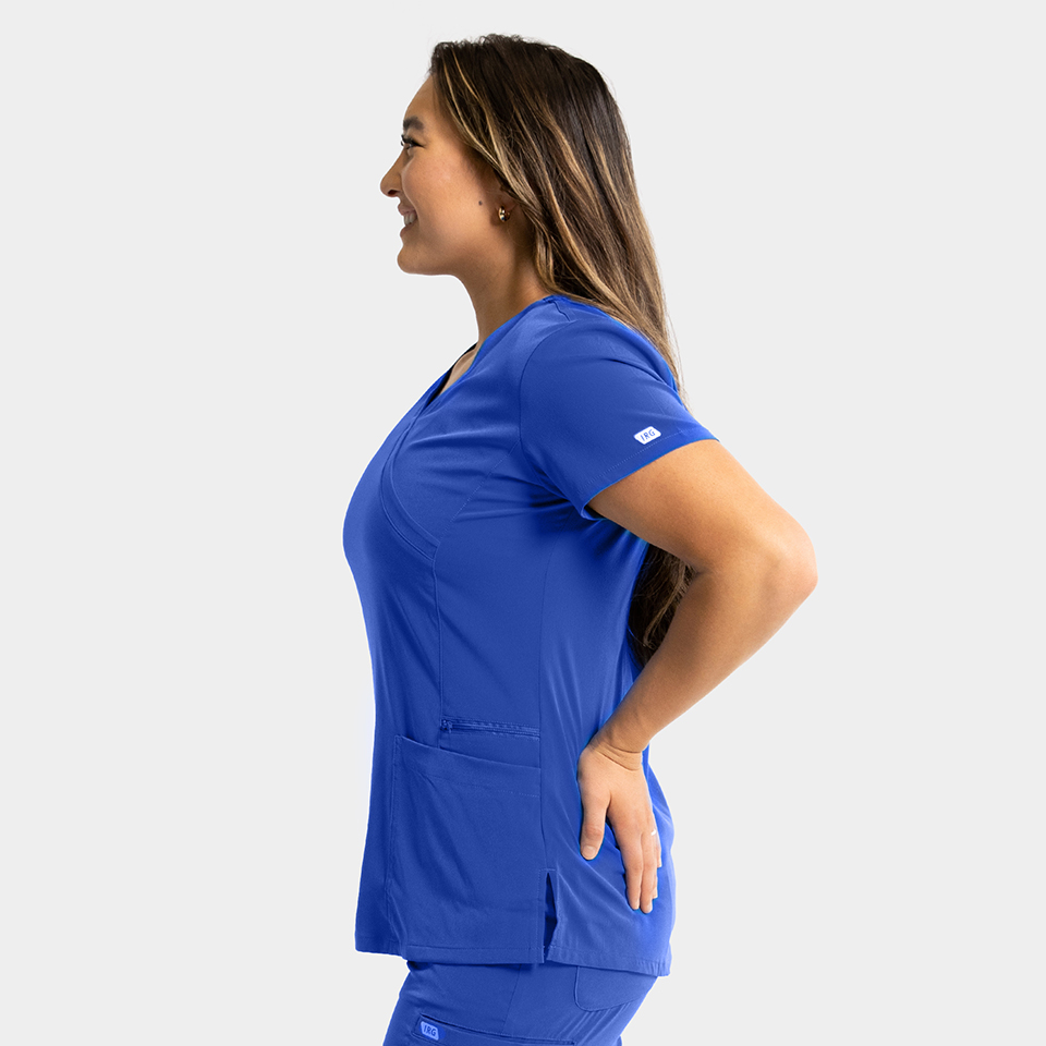 Women's Mock-Wrap Top w/ Zipper Pocket - Image 44