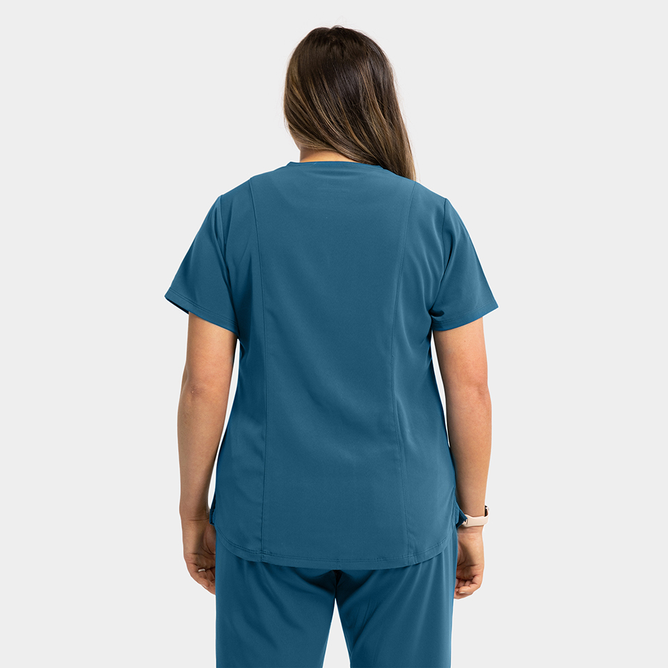 Women's Double Pocket V-Neck Top - Image 8