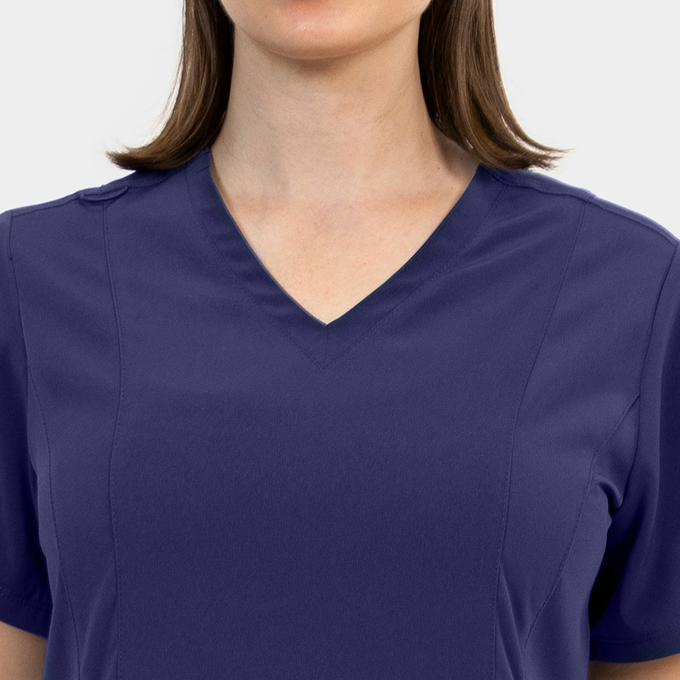 Women's Double Pocket V-Neck Top - Image 21