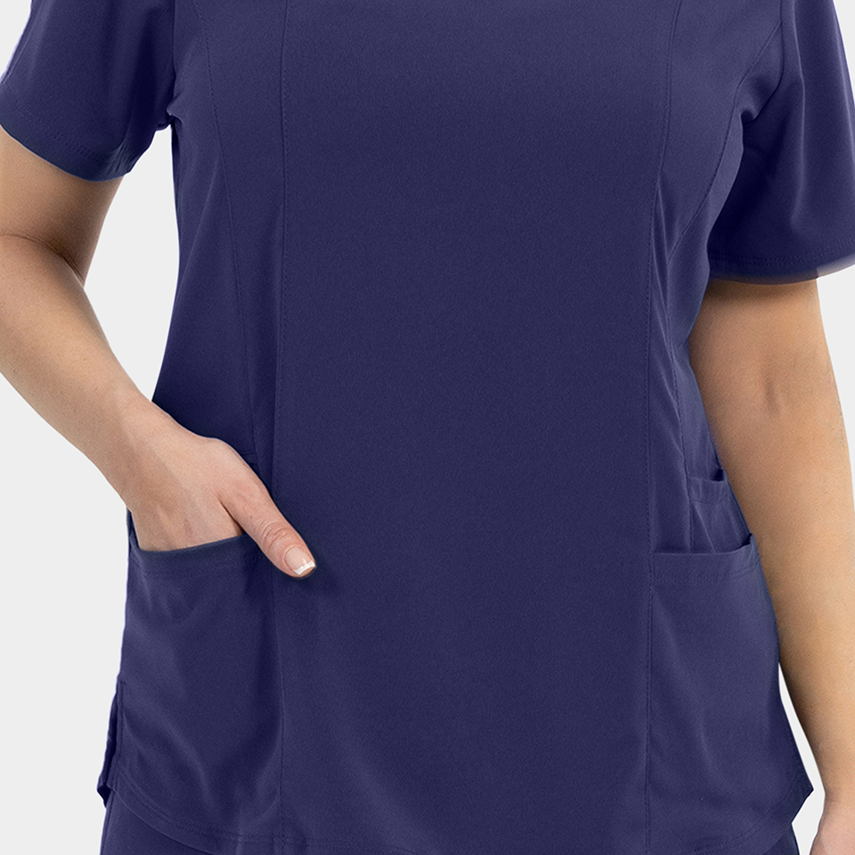 Women's Double Pocket V-Neck Top - Image 22