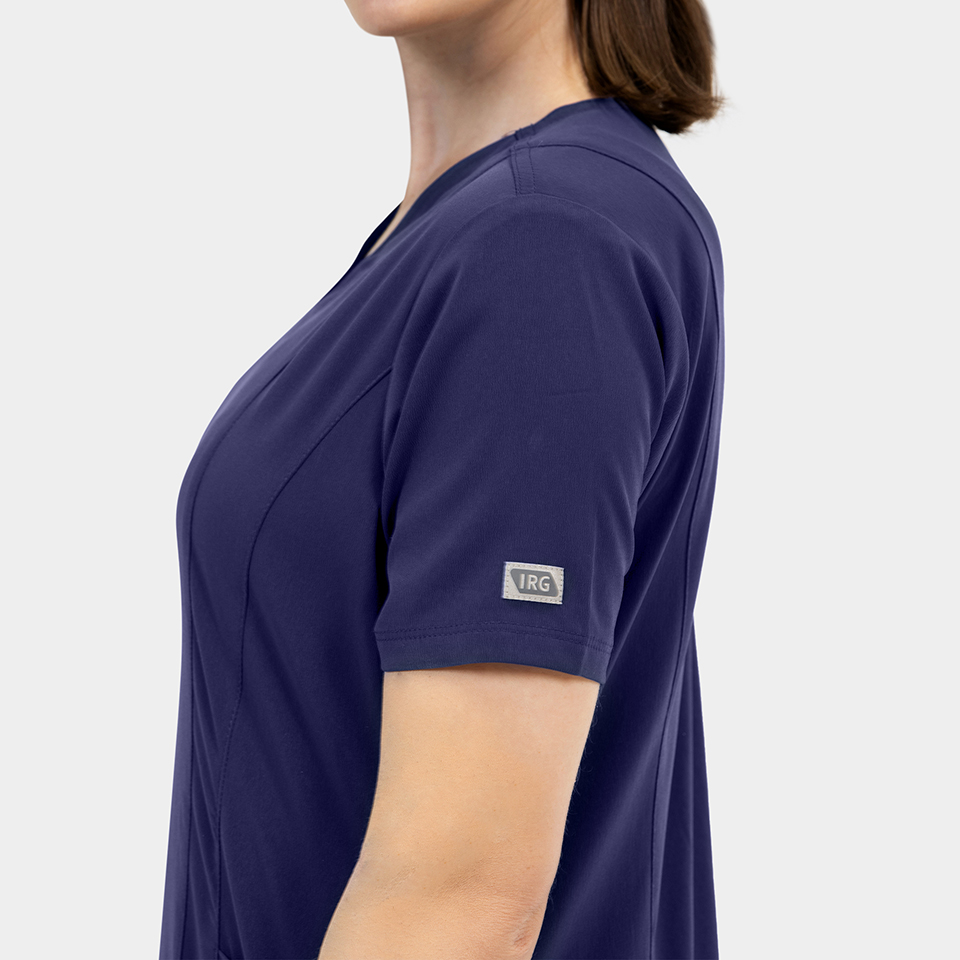 Women's Double Pocket V-Neck Top - Image 23