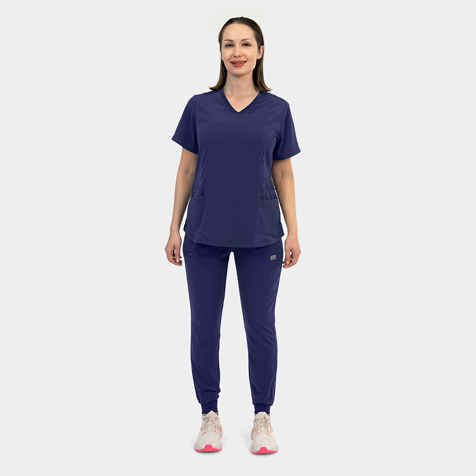 Women's Double Pocket V-Neck Top - Image 24