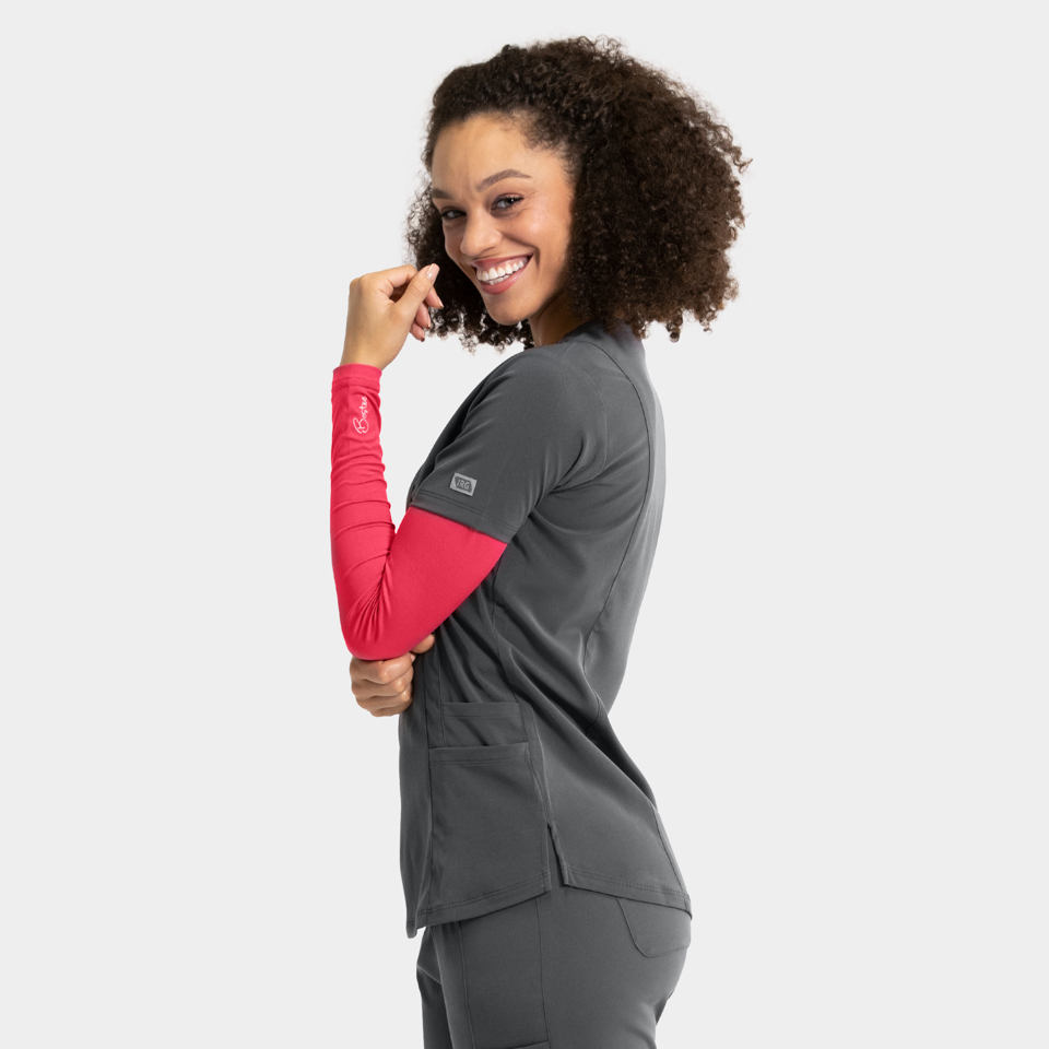 Women's Double Pocket V-Neck Top - Image 29