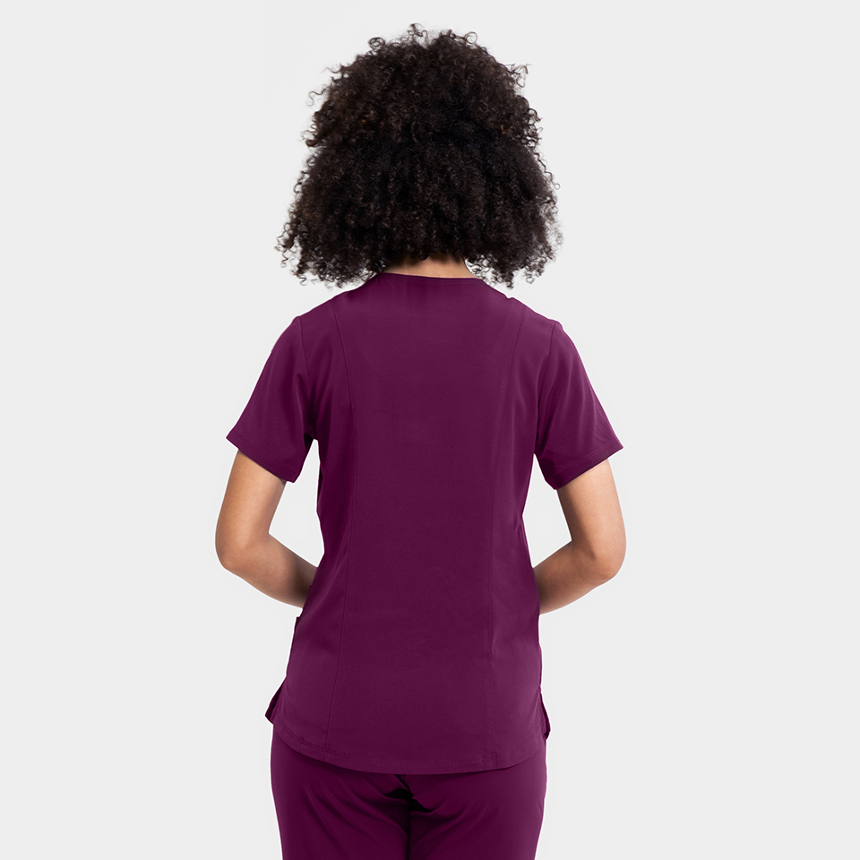 Women's Double Pocket V-Neck Top - Image 32