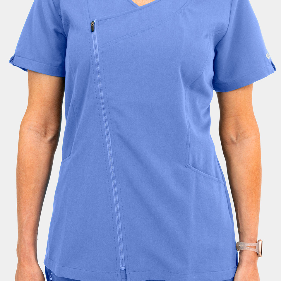 Women's Dressy Asymmertrical Zipper Top - Image 5